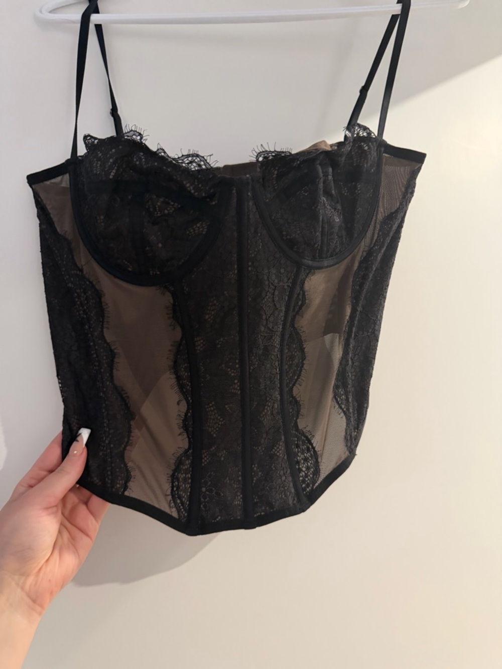 Out from Under Modern Love Corset Lace Bustier Corset Top - Black